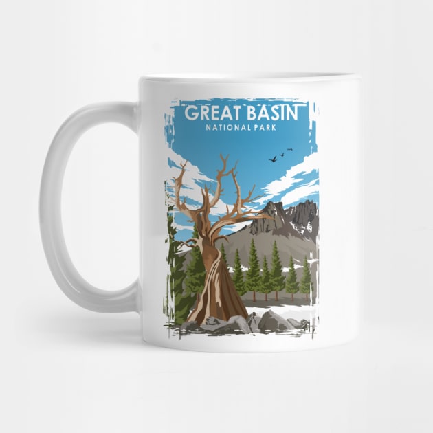 Great Basin National Park Travel Poster by jornvanhezik